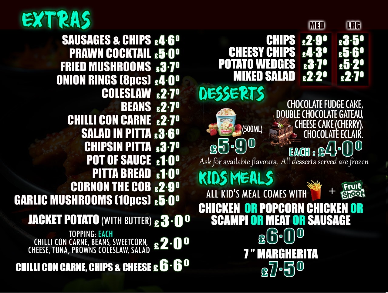 Extras & Kids Meals